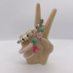 Ride handmade beaded bracelets set of 3